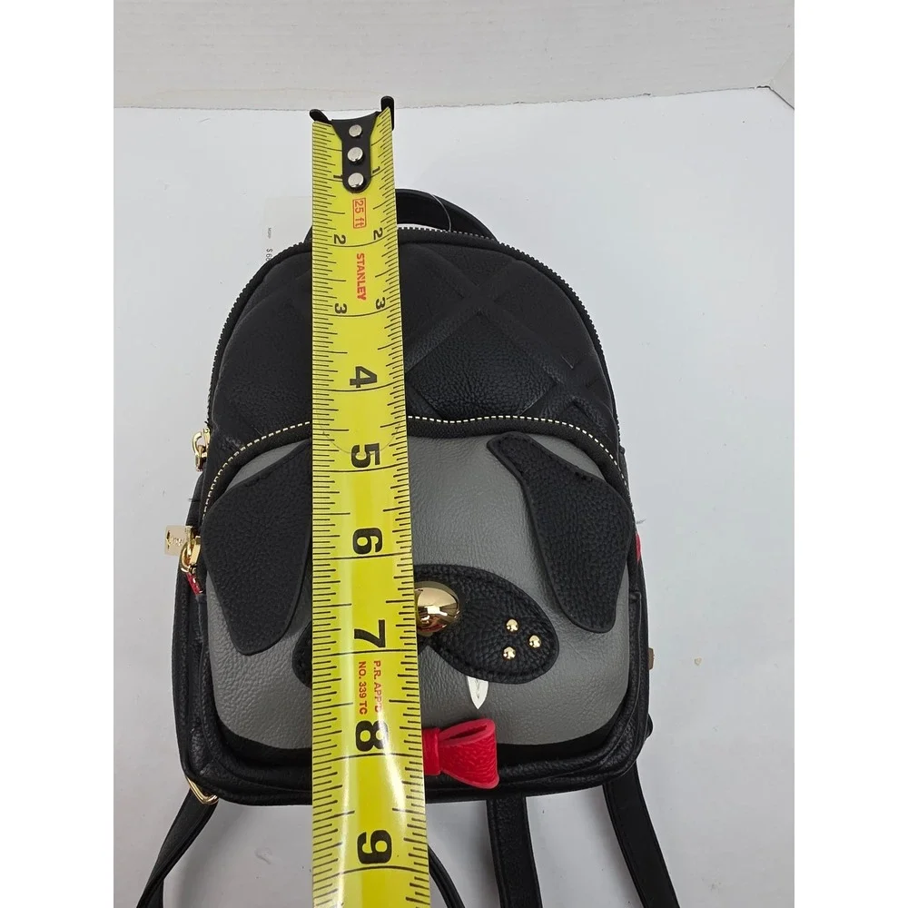 Betsey Johnson XOBAYBEE Mini Backpack Pug Vampire Black Red BM20740 NWT
